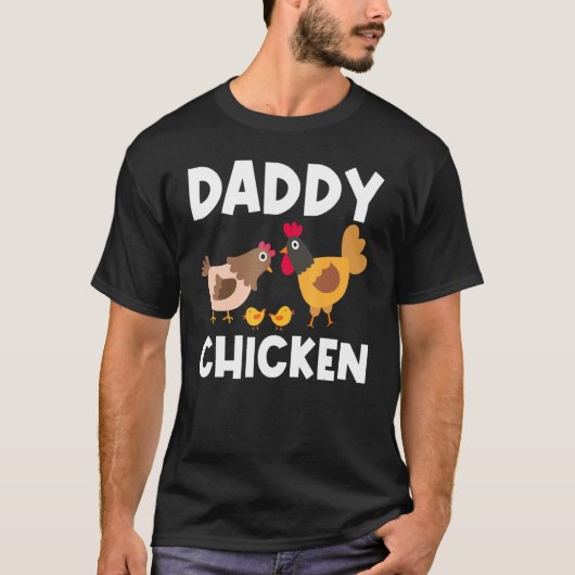 Cooles Huhn für Männer Vater Rooster Hen Chicks Po T-Shirt (Vorderseite)