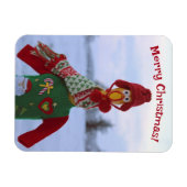 Cooles Hühnchen in Ugly Weihnachten Sweater Magne! Magnet (Horizontal)