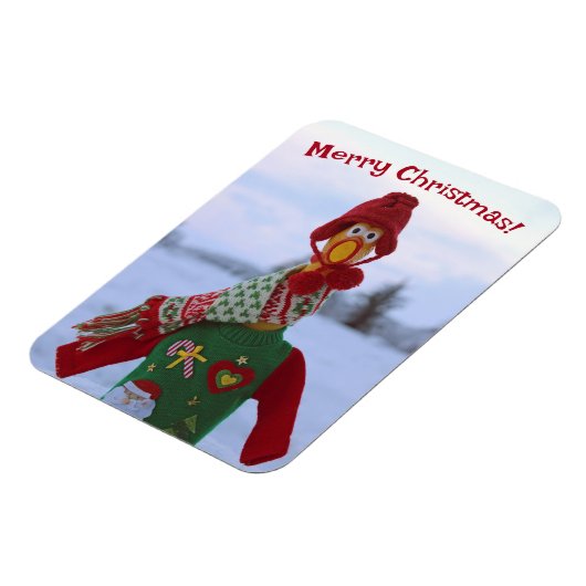 Cooles Hühnchen in Ugly Weihnachten Sweater Magne! Magnet (Linke Seite)