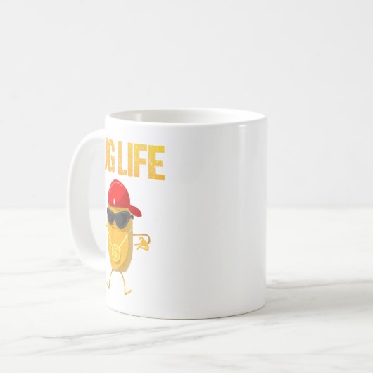 Cooles Hühnchen Nugget Kunst für Jungen Kinder Hüh Kaffeetasse (Vorderseite Links)