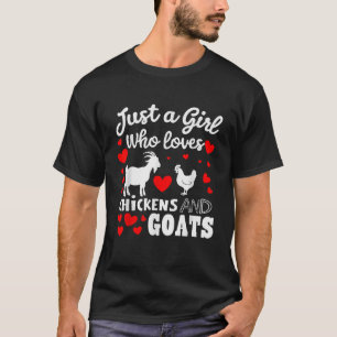 Cooles Hühnerziegendesign für Frauen Mädchen Pygmä T-Shirt