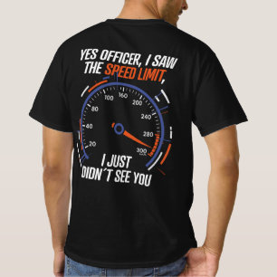 Cooles humorvolles Tempolimit Auto T-Shirt Design