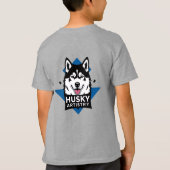 Cooles Husky Dog Logo-T-Shirt T-Shirt (Rückseite)
