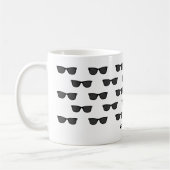 Cooles ikonisches Wink S Black Sunglasses Muster Kaffeetasse (Links)