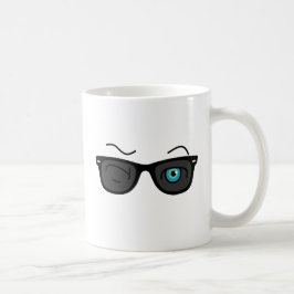 Cooles ikonisches Wink S Black Sunglasses Muster Kaffeetasse