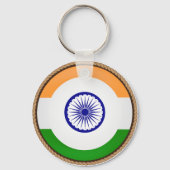 Cooles indisches Flaggen-Siegel Schlüsselanhänger (Vorderseite)