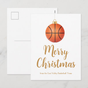 Cooles individuelles Basketball-Weihnachten Feiertagspostkarte