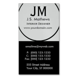 Cooles Innenarchitekt-korporatives schwarzes Magnetische Visitenkarte