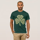 Cooles irisches Schädel-Kleeblatt T-Shirt (Vorne ganz)