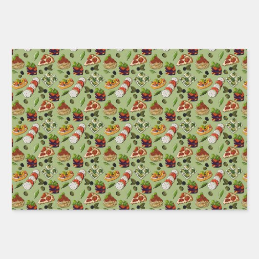 cooles italienisches Party Geschenkpapier Set (Vorderseite)