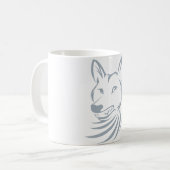 Cooles Jagd-Kojote-Logo Kaffeetasse (Vorderseite Links)