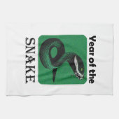 Cooles Jahr der Schlange Chinesischer Zodiak Geschirrtuch (Horizontal)