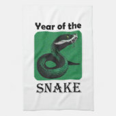 Cooles Jahr der Schlange Chinesischer Zodiak Geschirrtuch (Vertikal)