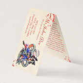 Cooles japanisches Drachen Samurai Kampf Tattoo Visitenkarten (Vorderseite)