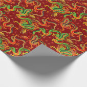 cooles japanisches Drachenmuster Geschenkpapier (Ecke)