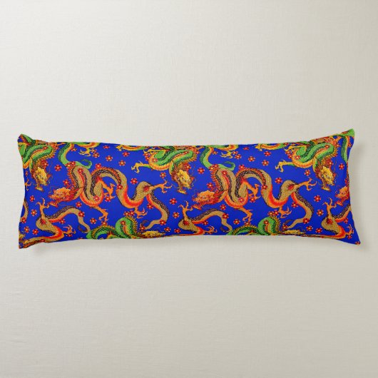 cooles japanisches Drachenmuster Seitenschläferkissen (Rückseite)