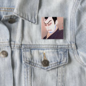 Cooles japanisches kabuki Schauspielersamurai Button (Beispiel)