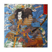 Cooles japanisches Legendar Samurai Sanin Warrior Fliese (Vorderseite)