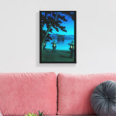 Cooles japanisches Nachttor Sea hasui kawase Leinwanddruck (Insitu (Wohnzimmer))