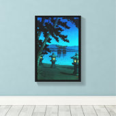 Cooles japanisches Nachttor Sea hasui kawase Leinwanddruck (Insitu (Holzboden))