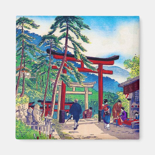 Cooles japanisches Tori-Gebirge Landschaft Magnet (Vorne)