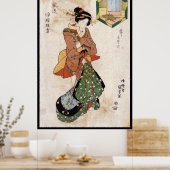 Cooles japanisches Vintages Ukiyo-e-geisha Poster (Küche)