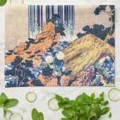 Cooles japanisches Vintages Ukiyo-e-Wasserfall Hok Geschirrtuch (Gefaltet)