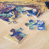 Cooles japanisches Vintages Ukiyo-e-Wasserfall Hok Puzzle (Seite)