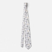 cooles japanisches Vogelkachelmuster Krawatte (Rückseite)