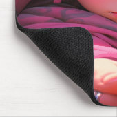 Cooles junges Mädchen auf einer dicken Laptop Mousepad (Ecke)