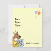 Cooles Jungtier zum Geburtstag Einladung (Rückseite)