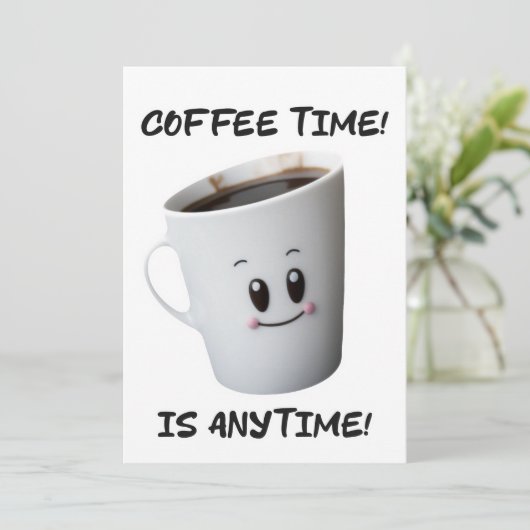 cooles Kaffeebecher-Design Einladung (Stehend Vorderseite)