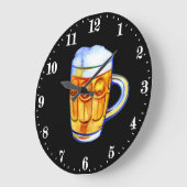 cooles Kaltbier-Bar Große Wanduhr (Winkel)