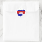 Cooles Kambodscha Runder Aufkleber (Tasche)