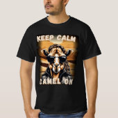 Cooles Kamel 'Keep Calm Camel On' T-Shirt (Vorderseite)