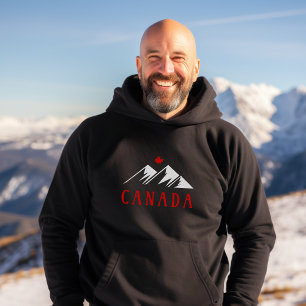 Cooles Kanada Berge Kanadischer Ahornblätterpilz D Hoodie
