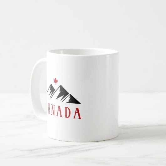 Cooles Kanada-Gebirge Kanadisches Ahornblättriger Kaffeetasse (Vorderseite Links)