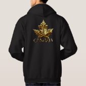 Cooles Kanada Hoodie Gold Maple Leaf Hoodie (Rückseite)