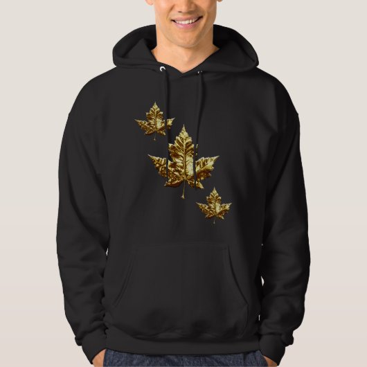 Cooles Kanada Hoodie Gold Maple Leaf Hoodie (Vorderseite)