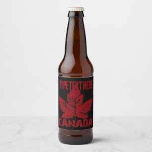 Cooles kanadisches Bieretikett Custom Canada Flasc Bierflaschenetikett