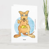 Cooles Känguru Geburtstag - Blasenkarte Karte (Rückseite)