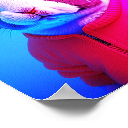 Cooles Kaninchen Poster (Ecke)