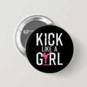 Cooles Karate-Geschenk Kickboxing Button (Vorne & Hinten)