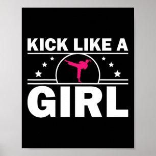Cooles Karate-Geschenk Kickboxing Poster