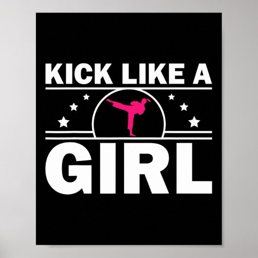Cooles Karate-Geschenk Kickboxing Poster (Vorne)