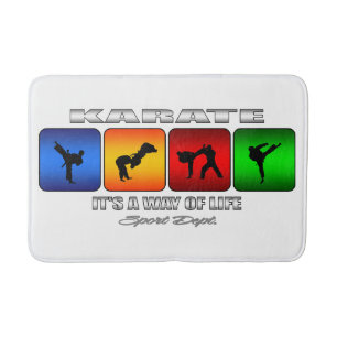 Cooles Karate ist es eine Lebensart Badematte