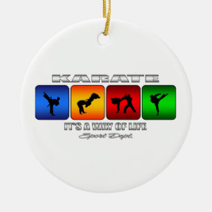 Cooles Karate ist es eine Lebensart Keramikornament