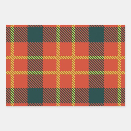 Cooles Kariertes Muster Geschenkpapier Set (Vorderseite)