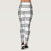 Cooles Kariertes Tartan, schwarz und weiß Leggings (Rückseite)