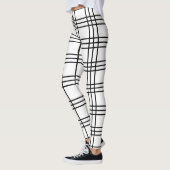 Cooles Kariertes Tartan, schwarz und weiß Leggings (Links)